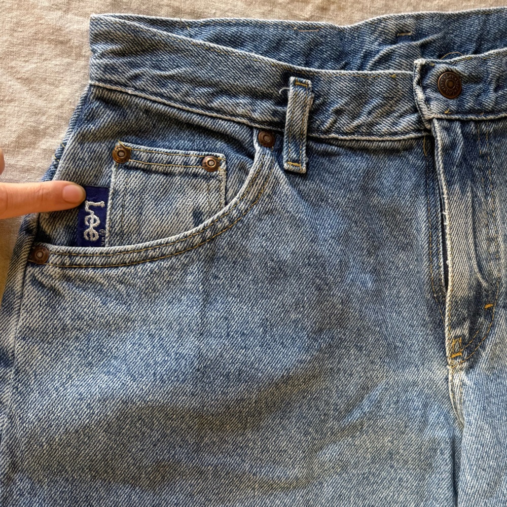 Vintage 80s Lee High Rise Mom Jeans Size 2 4 Light Wash USA Made - Picture 3 of 7